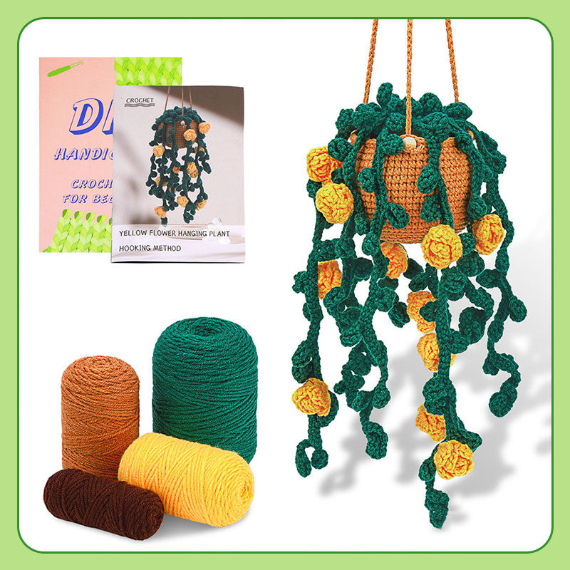 【DIY Kit】Diy Crochet Hanging Basket Pendant
