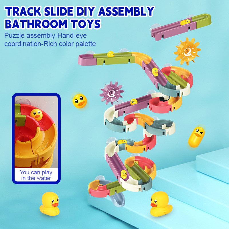 Track Slide Diy Assembly Bathroom Toys