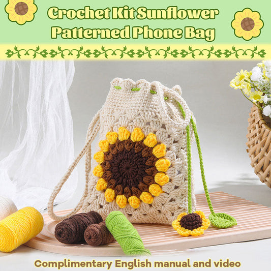 【DIY Kit】DIY Crocheted Sunflower Bag