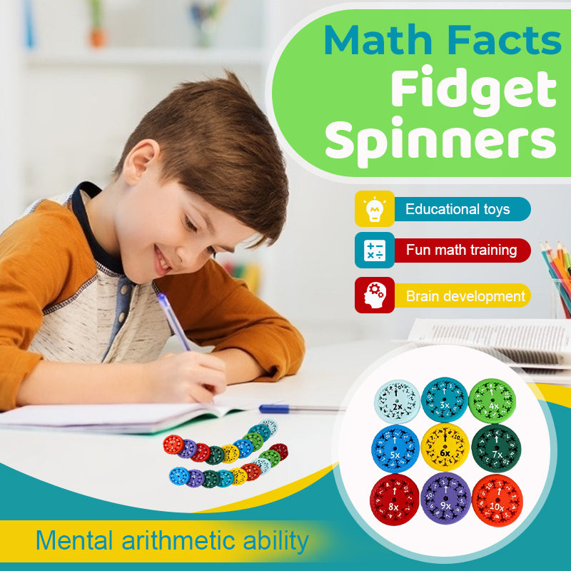 Math Facts Fidget Spinners