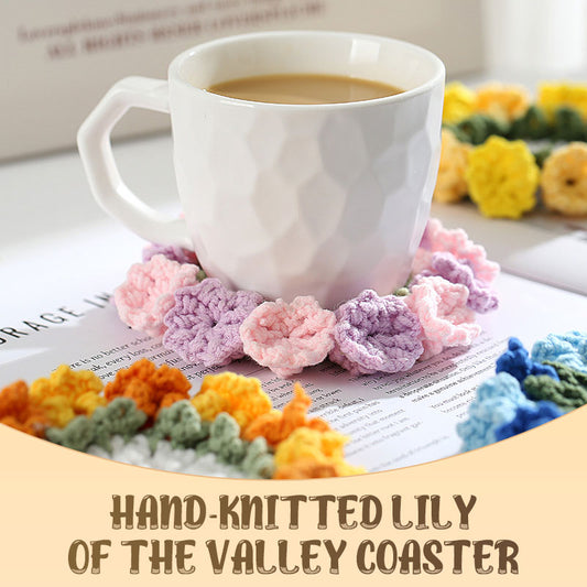 【Finished product】Hand-knitted Lily of the Valley coaster