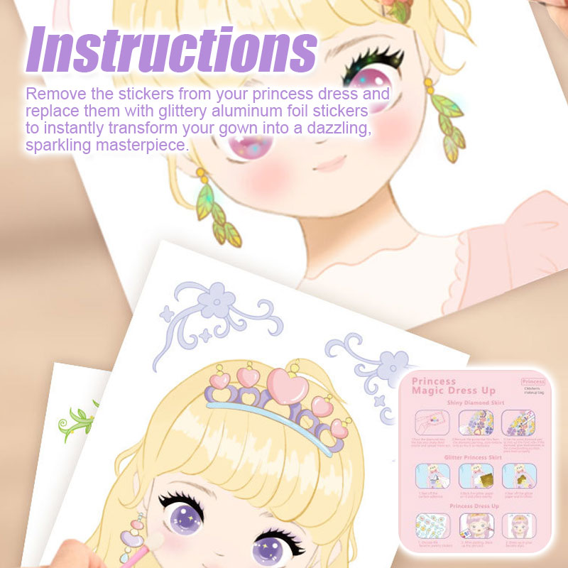 Princess Makeup Stickers Quiet Book