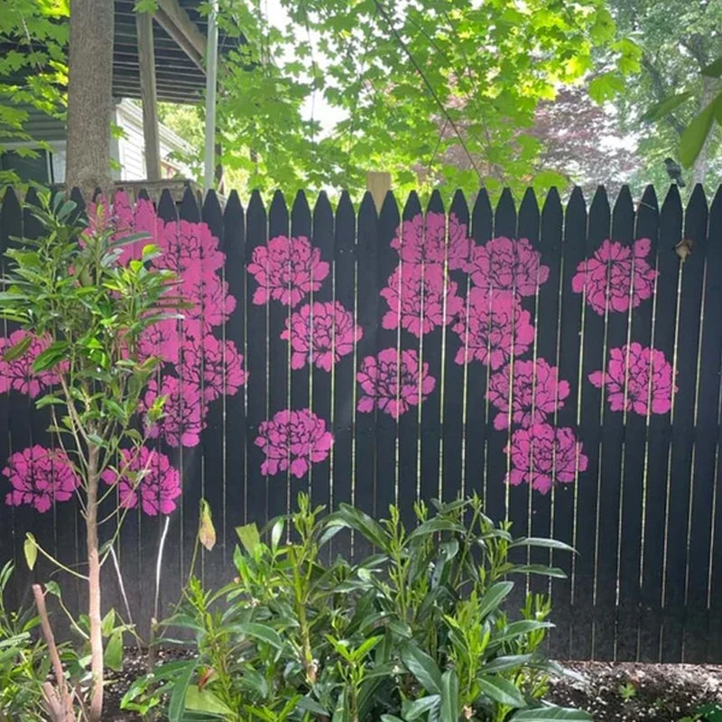 🔥DIY Decoration🌻 - Garden Fence Large Flower Drawing Stencils