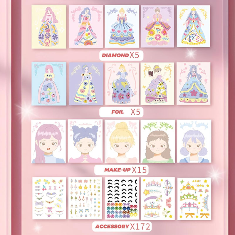 Princess Makeup Stickers Quiet Book