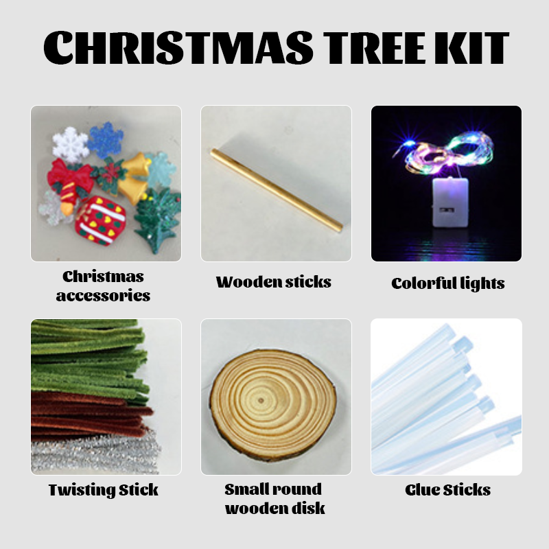 DIY Twist Stick Christmas Tree Material Kit